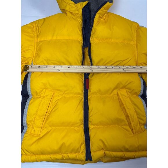 I Madison Kids Yellow Hooded Puffer Jacket with Fleece Lining - Picture 4 of 11